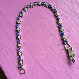 Genuine Silver Blue Crystal Swarovski Bracelet
